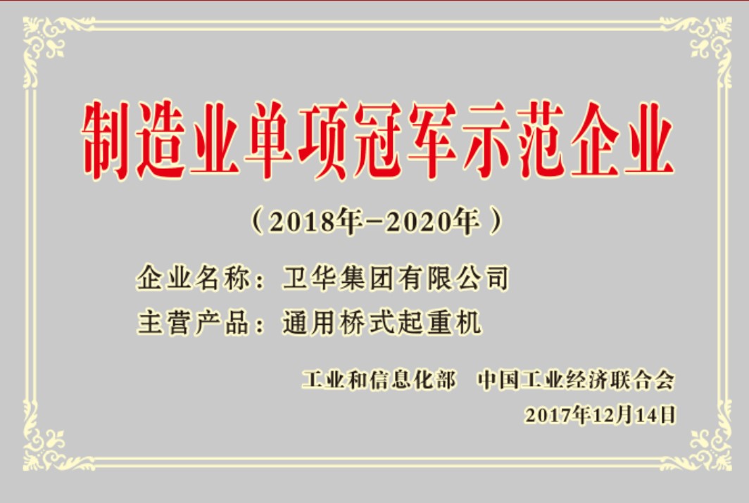 云顶国际集团“制造业单项冠军示范企业”复核通过！